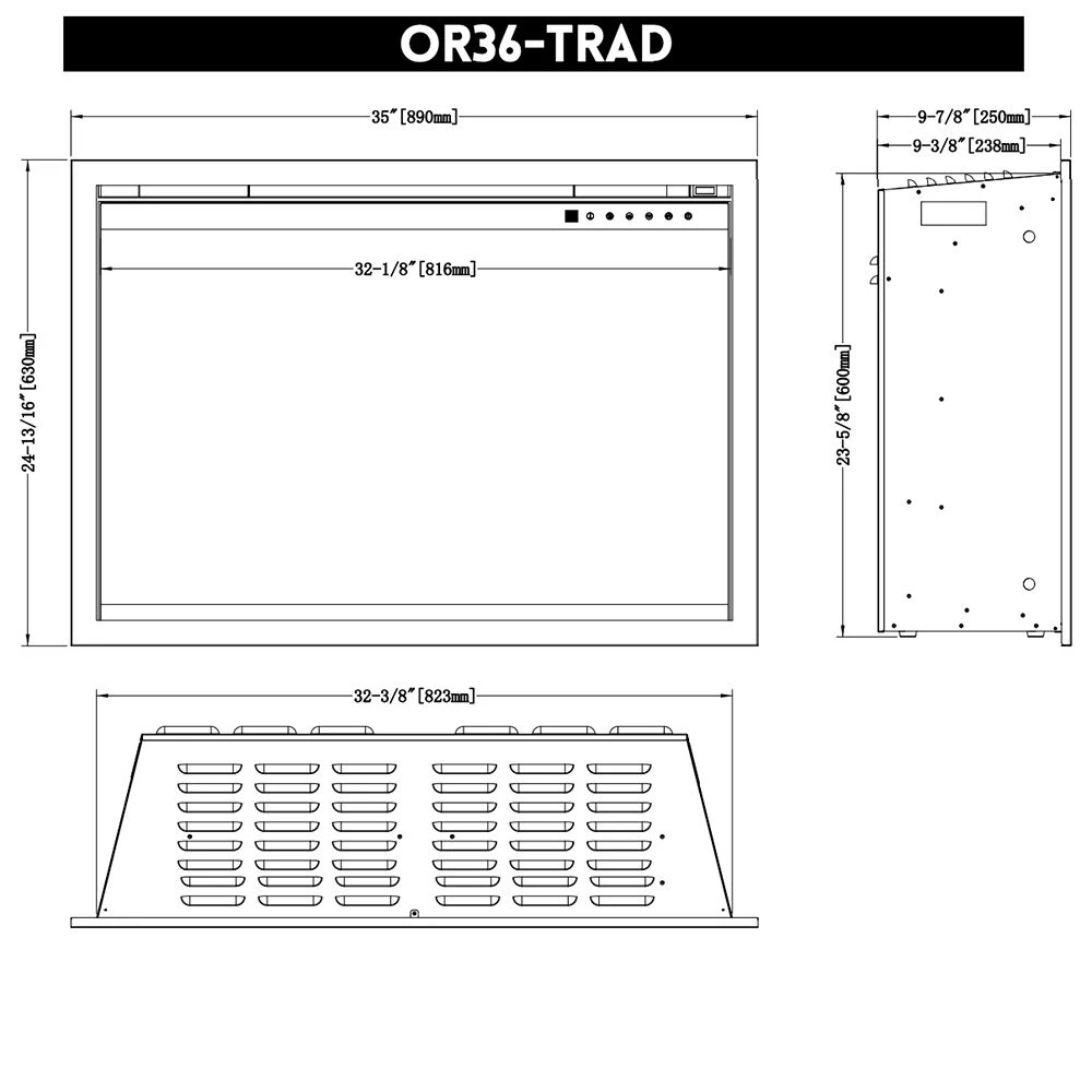 Modern Flames Orion Traditional 36-Inch Built-In Electric Fireplace 6 Modern Flames Orion Traditional 36-Inch Built-In Electric Fireplace - Image 4