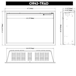 Modern Flames Orion Traditional 42-Inch Built-In Electric Fireplace -Lennox Fires Shop or42 trad spec a 05 23
