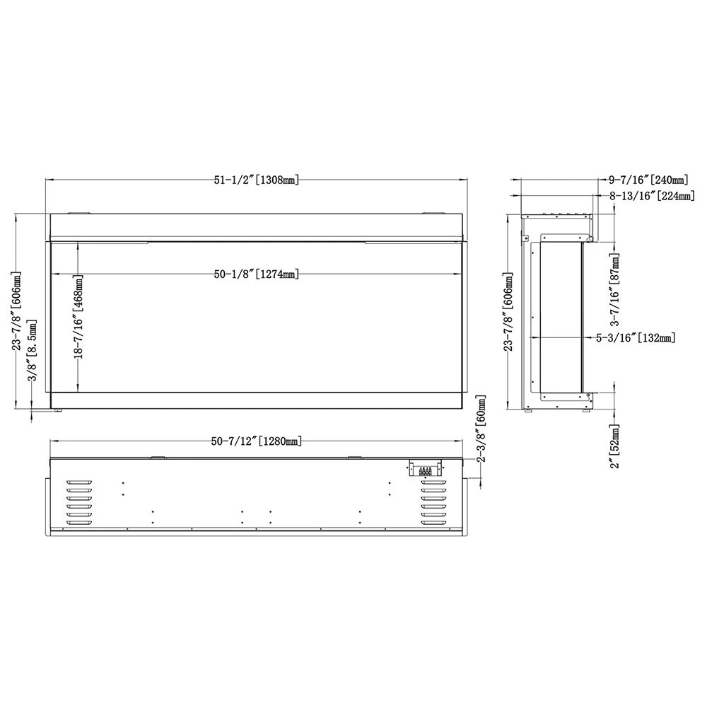 Modern Flames OR52-MULTI Orion Multi 52-Inch Three-Sided Built-In Electric Fireplace 10 Modern Flames OR52-MULTI Orion Multi 52-Inch Three-Sided Built-In Electric Fireplace - Image 8