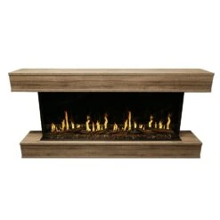 Modern Flames Orion Multi 60-Inch Three-Sided Electric Fireplace With Allwood Wall System