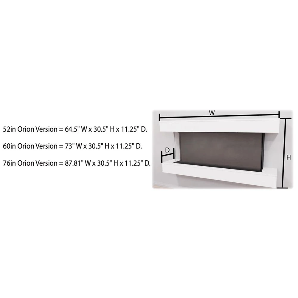 Modern Flames Orion Multi 120-Inch Three-Sided Built-In Electric Fireplace 5 Modern Flames Orion Multi 120-Inch Three-Sided Built-In Electric Fireplace - Image 3