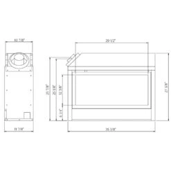 Sierra Flame PALISADE-36-DELUXE 36-Inch Palisade Deluxe Direct Vent See-Through Built-In Gas Fireplace With Fireglass And Rock Media 13 Sierra Flame PALISADE-36-DELUXE 36-Inch Palisade Deluxe Direct Vent See-Through Built-In Gas Fireplace With Fireglass And Rock Media -Lennox Fires Shop palisade config f 11 22