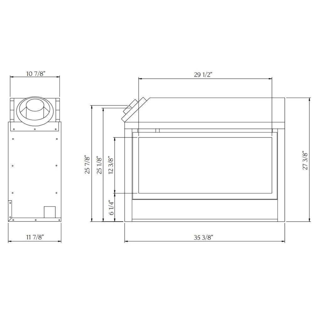 Sierra Flame PALISADE-36-DELUXE 36-Inch Palisade Deluxe Direct Vent See-Through Built-In Gas Fireplace With Fireglass And Rock Media 8 Sierra Flame PALISADE-36-DELUXE 36-Inch Palisade Deluxe Direct Vent See-Through Built-In Gas Fireplace With Fireglass And Rock Media - Image 6