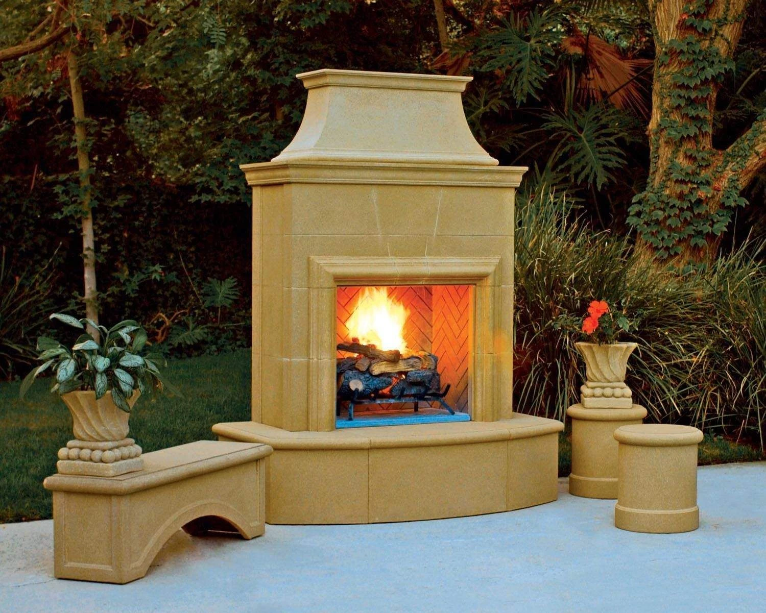 American Fyre Designs Petite Cordova Outdoor Gas Fireplace 4 American Fyre Designs Petite Cordova Outdoor Gas Fireplace - Image 2