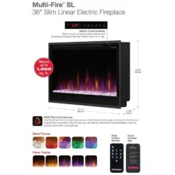 Dimplex PLF3614-XS Multi-Fire SL Built-In Electric Fireplace, 36-Inch 11 Dimplex PLF3614-XS Multi-Fire SL Built-In Electric Fireplace, 36-Inch -Lennox Fires Shop plf3614 xs d 12 22