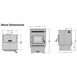 PelPro EPA Certified Pellet Stove With 60 Lb. Hopper (PP60-B) 16 PelPro EPA Certified Pellet Stove With 60 Lb. Hopper (PP60-B) -Lennox Fires Shop pp60 b d 10 22