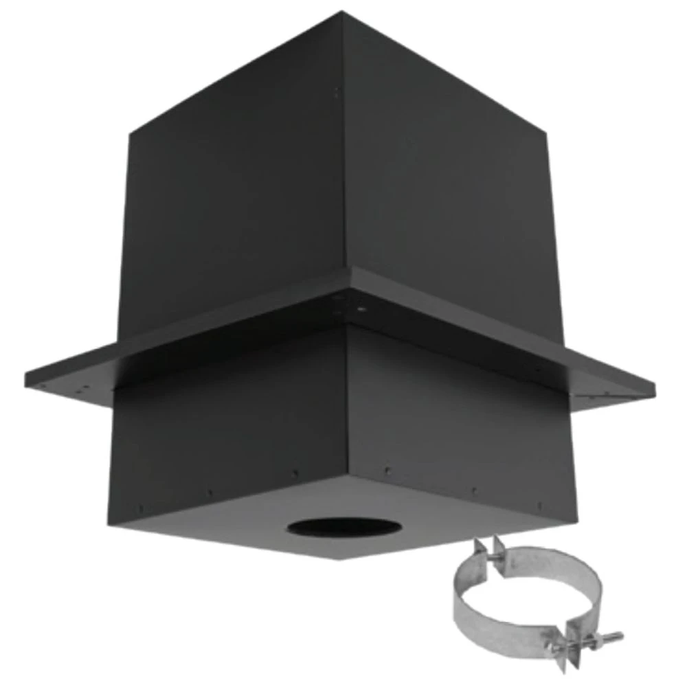 DuraVent PVP-CS PelletVent Pro Black Steel Cathedral Ceiling Support Box 3 DuraVent PVP-CS PelletVent Pro Black Steel Cathedral Ceiling Support Box