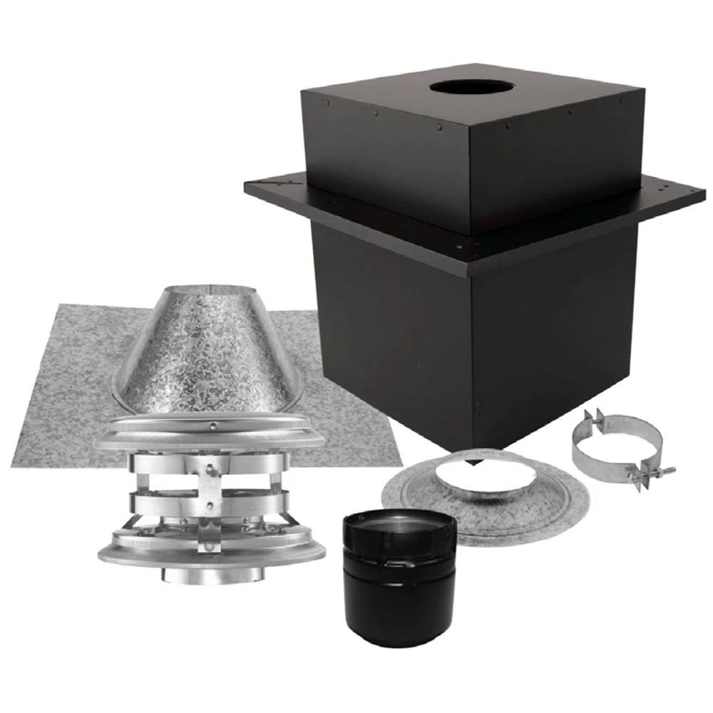 DuraVent PVP-KVB PelletVent Pro Vertical Kit For Cathedral Ceilings 3 DuraVent PVP-KVB PelletVent Pro Vertical Kit For Cathedral Ceilings