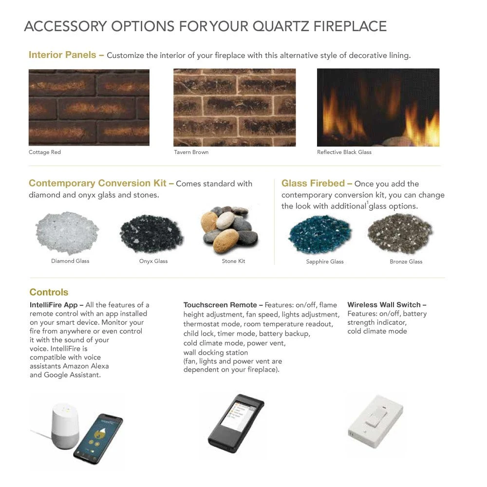 Majestic QUARTZ42IFT Quartz 42-Inch Direct Vent Gas Fireplace 6 Majestic QUARTZ42IFT Quartz 42-Inch Direct Vent Gas Fireplace - Image 4