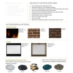 Majestic QUARTZPLA36 Quartz Platinum 36-Inch Direct Vent Gas Fireplace 10 Majestic QUARTZPLA36 Quartz Platinum 36-Inch Direct Vent Gas Fireplace -Lennox Fires Shop quartzpla36 config spec 02 23