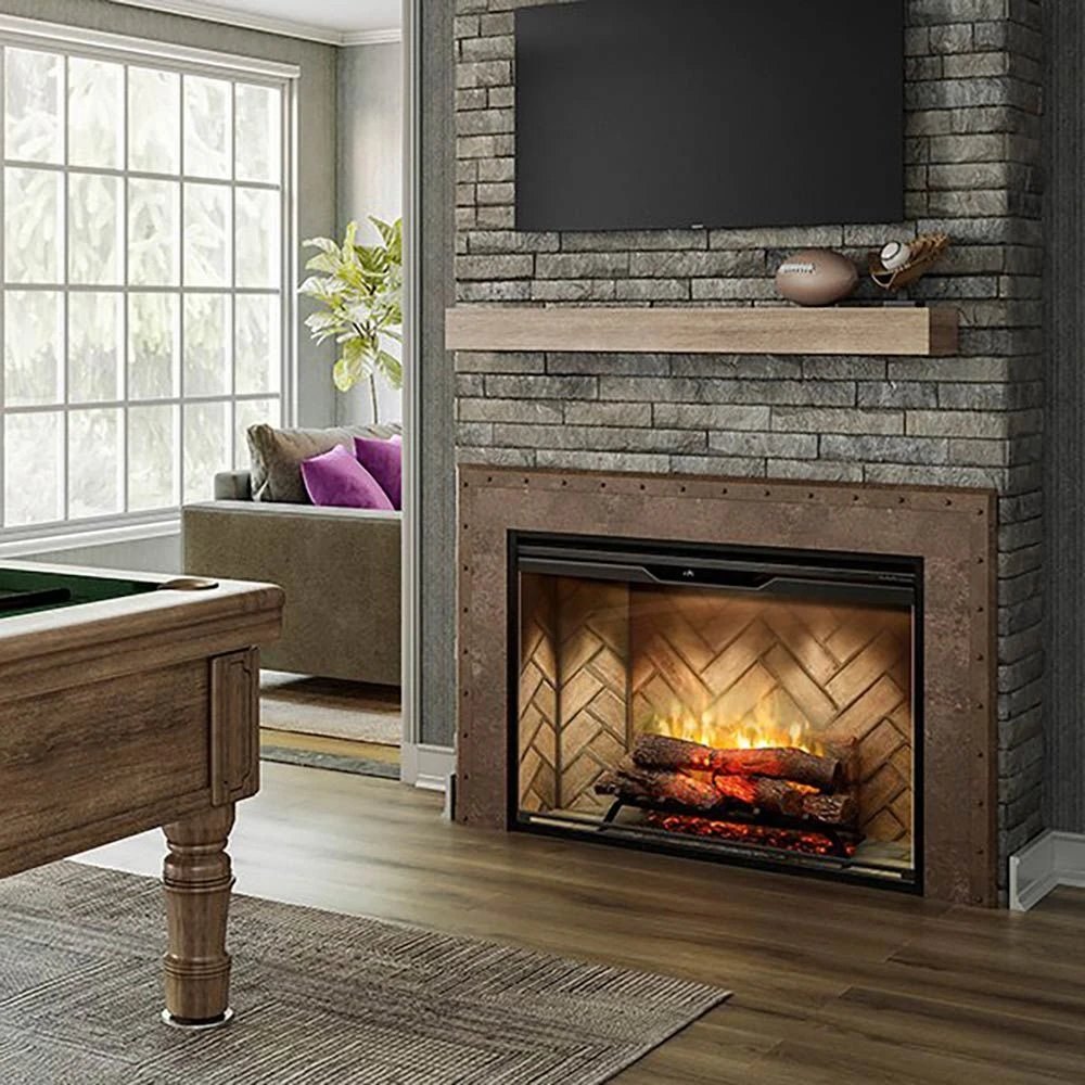 Dimplex Revillusion Electric Fireplace With Herringbone Backer, Front Glass Pane And Plug Kit, 42-Inches 5 Dimplex Revillusion Electric Fireplace With Herringbone Backer, Front Glass Pane And Plug Kit, 42-Inches - Image 3