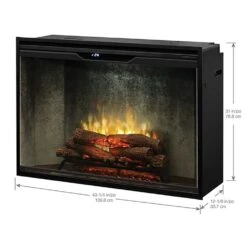 Dimplex Revillusion Electric Fireplace With Weathered Concrete Backer, Front Glass Pane And Plug Kit, 42-Inches 13 Dimplex Revillusion Electric Fireplace With Weathered Concrete Backer, Front Glass Pane And Plug Kit, 42-Inches -Lennox Fires Shop rbf42wcg config f 10 23