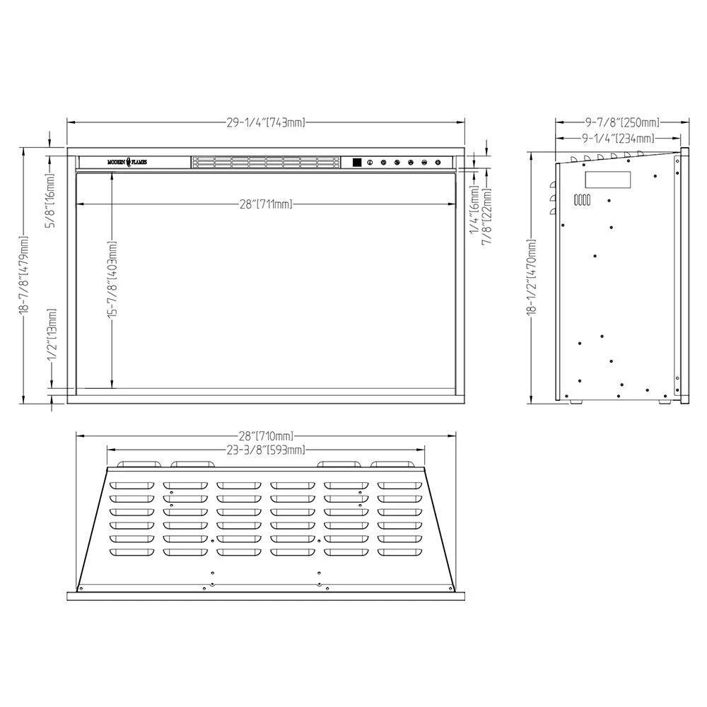 Modern Flames RS-2621 RedStone 26-Inch Built-In Electric Fireplace 5 Modern Flames RS-2621 RedStone 26-Inch Built-In Electric Fireplace - Image 3