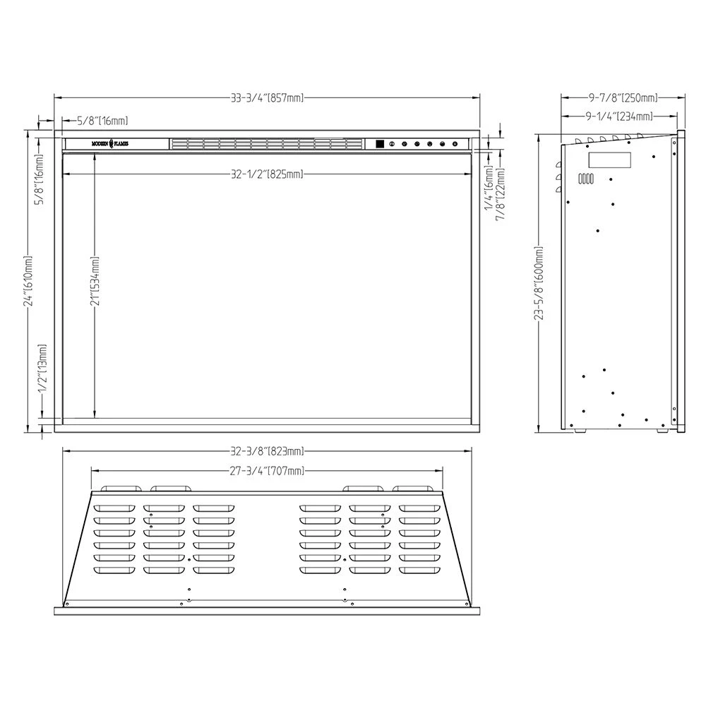 Modern Flames RS-3626 RedStone 36-Inch Built-In Electric Fireplace 5 Modern Flames RS-3626 RedStone 36-Inch Built-In Electric Fireplace - Image 3