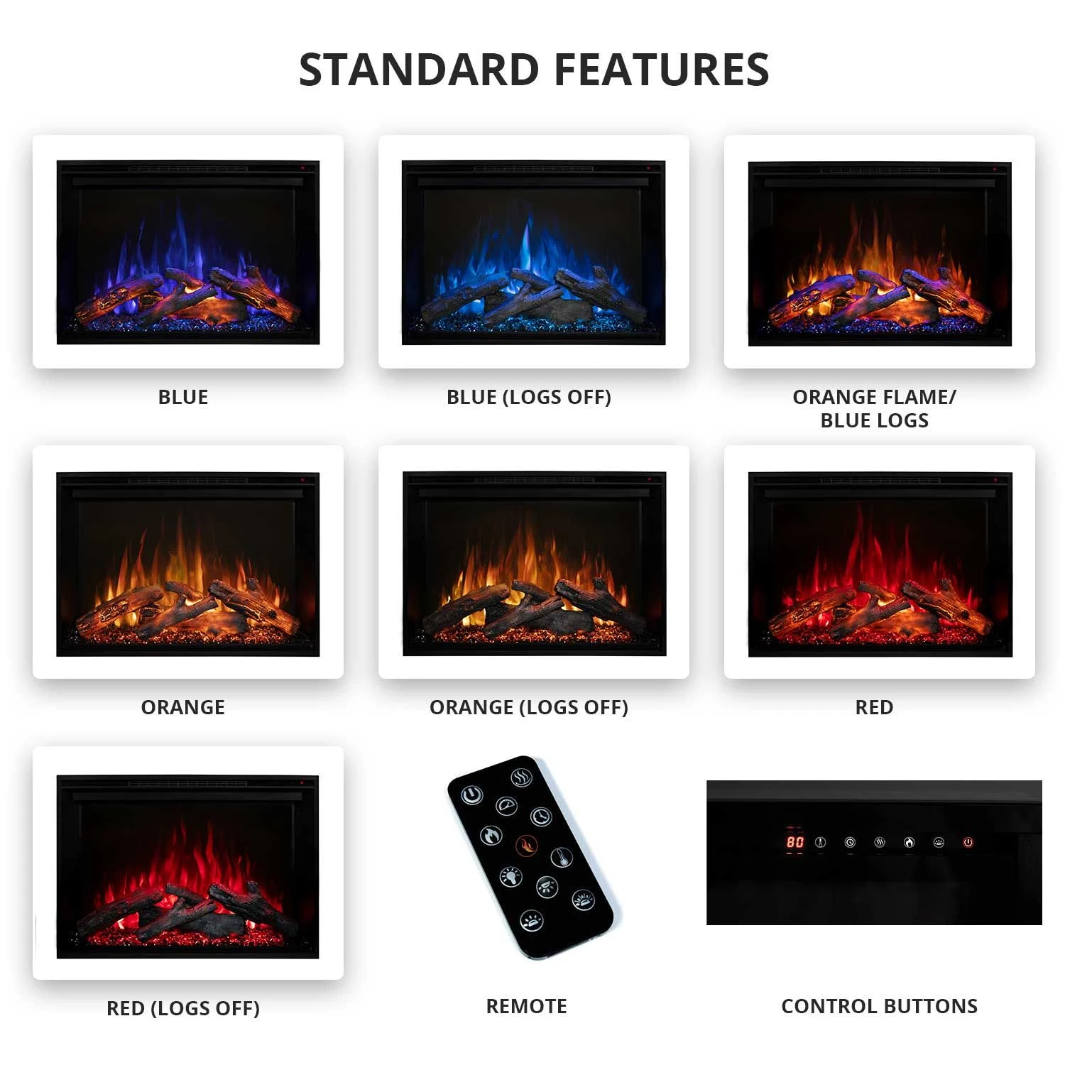 Modern Flames RS-4229 RedStone 42-Inch Built-In Electric Fireplace 4 Modern Flames RS-4229 RedStone 42-Inch Built-In Electric Fireplace - Image 2