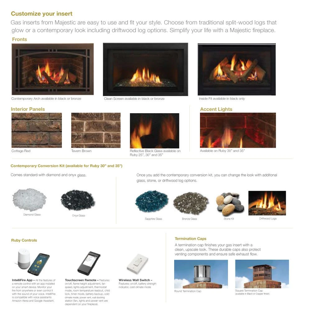 Majestic RUBY30I Ruby 30-Inch Direct Vent Gas Insert 8 Majestic RUBY30I Ruby 30-Inch Direct Vent Gas Insert - Image 6