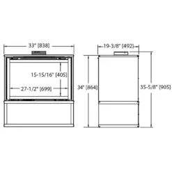 Majestic RUBY30I-FS Ruby Freestanding 30-Inch Direct Vent Gas Fireplace -Lennox Fires Shop ruby30i fs config e 02 23