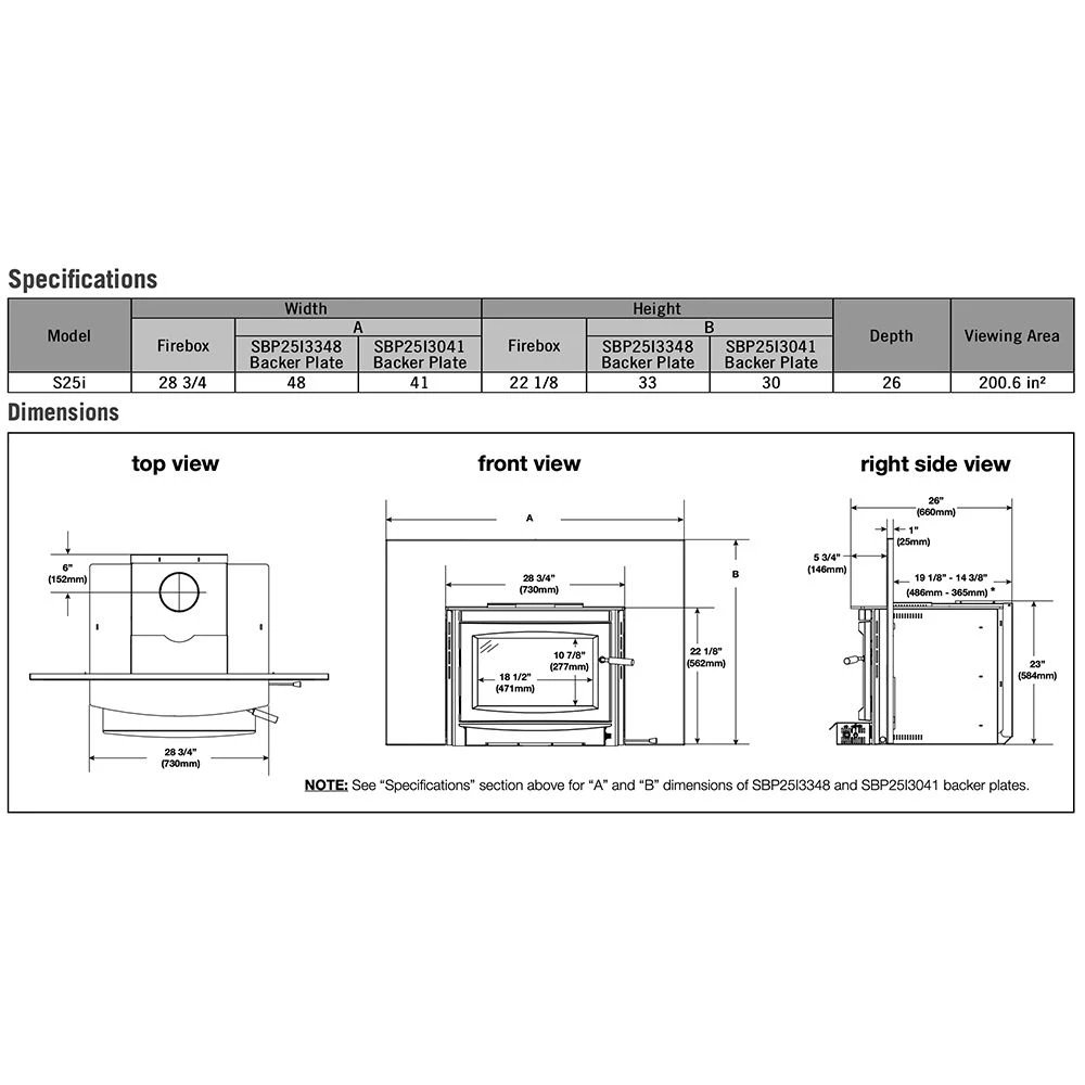 Napoleon S25i S Series Wood Fireplace Insert With Blower 9 Napoleon S25i S Series Wood Fireplace Insert With Blower - Image 8