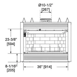 Majestic SA36 Sovereign 36-Inch Wood Burning Fireplace -Lennox Fires Shop sa36 specs a 01 21