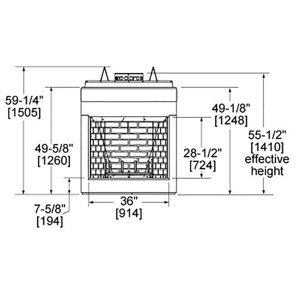 Majestic SB60 Biltmore 36-Inch Radiant Wood Burning Fireplace 6 Majestic SB60 Biltmore 36-Inch Radiant Wood Burning Fireplace - Image 4