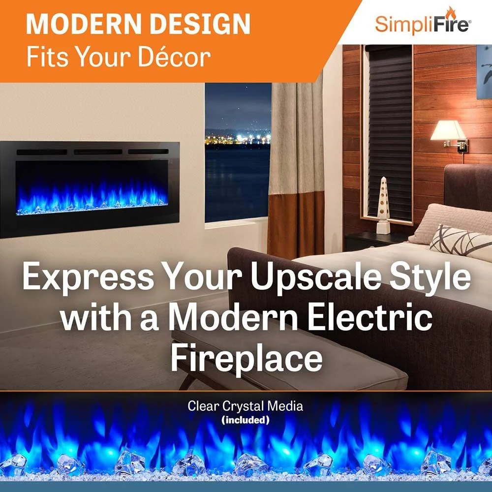 SimpliFire SF-ALL Allusion Linear Electric Fireplace 4 SimpliFire SF-ALL Allusion Linear Electric Fireplace - Image 2
