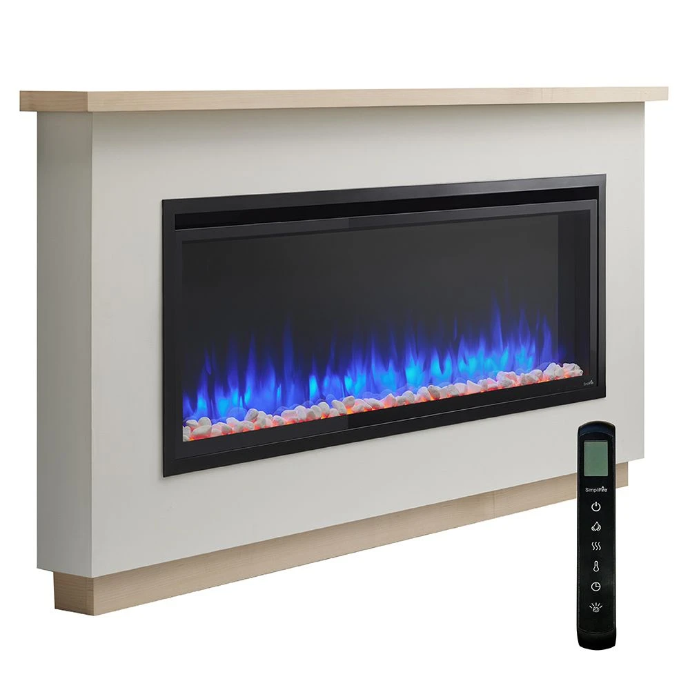 Simplifire 50-Inch Allusion Platinum Linear Electric Fireplace With Ready-to-Finish Boyd Build-Out Mantel Package 3 Simplifire 50-Inch Allusion Platinum Linear Electric Fireplace With Ready-to-Finish Boyd Build-Out Mantel Package