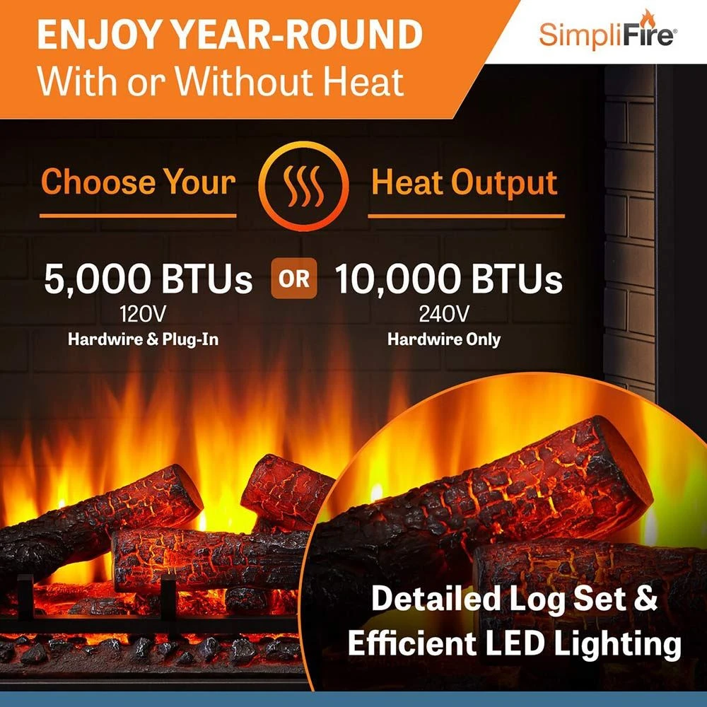 SimpliFire SF-BI Built-In Electric Fireplace 7 SimpliFire SF-BI Built-In Electric Fireplace - Image 5