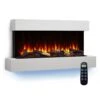 SimpliFire SF-FORMAT36-SF-FM43-WH Format 36-Inch Wall Mount Electric Fireplace With 43-Inch Floating Mantel 2 SimpliFire SF-FORMAT36-SF-FM43-WH Format 36-Inch Wall Mount Electric Fireplace With 43-Inch Floating Mantel -Lennox Fires Shop sf format36 sf fm43 wh a 07 23
