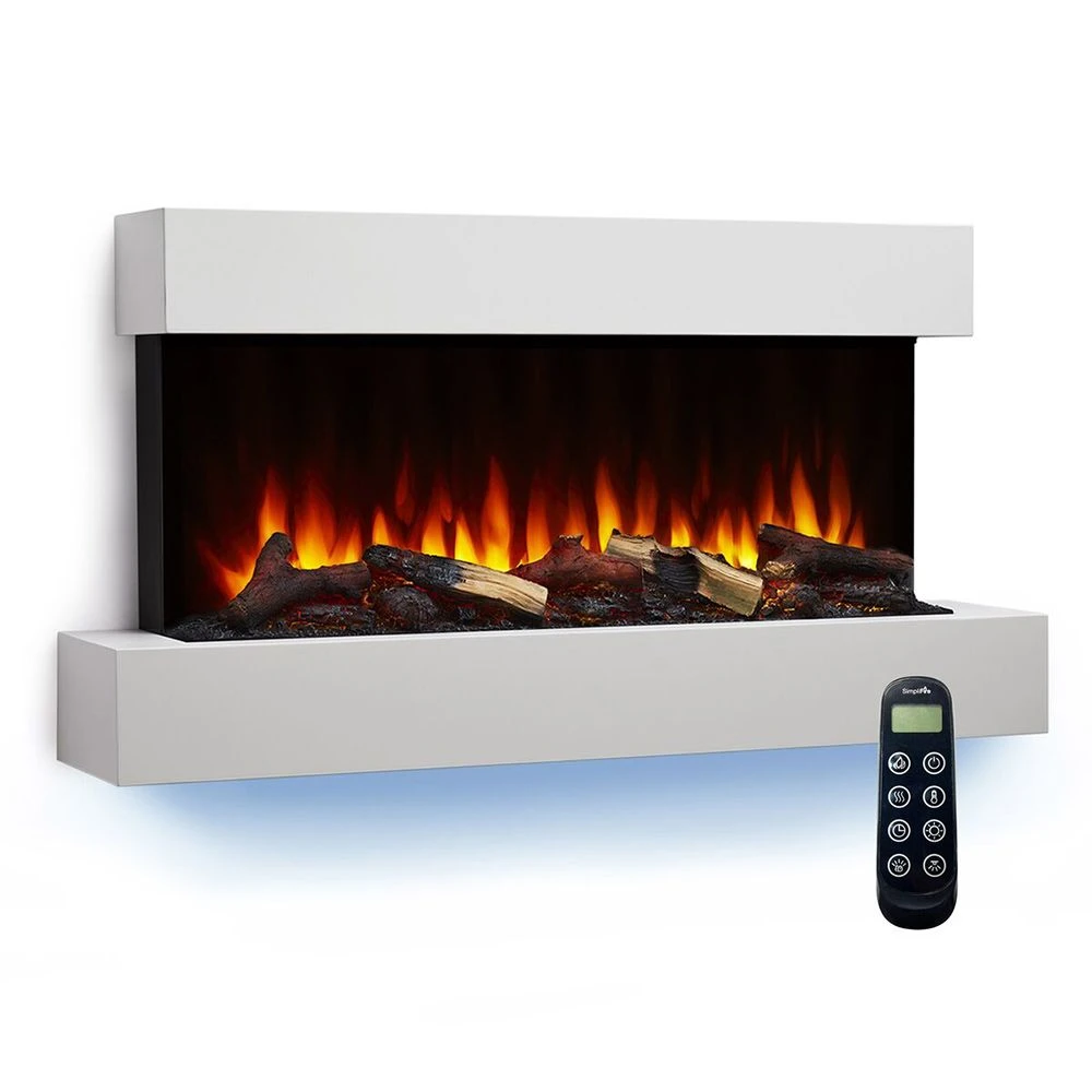 SimpliFire SF-FORMAT36-SF-FM43-WH Format 36-Inch Wall Mount Electric Fireplace With 43-Inch Floating Mantel 3 SimpliFire SF-FORMAT36-SF-FM43-WH Format 36-Inch Wall Mount Electric Fireplace With 43-Inch Floating Mantel