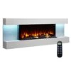 SimpliFire SF-FORMAT36-SF-FM60-WH Format 36-Inch Wall Mount Electric Fireplace With 60-Inch Floating Mantel 2 SimpliFire SF-FORMAT36-SF-FM60-WH Format 36-Inch Wall Mount Electric Fireplace With 60-Inch Floating Mantel -Lennox Fires Shop sf format36 sf fm60 wh a 07 23