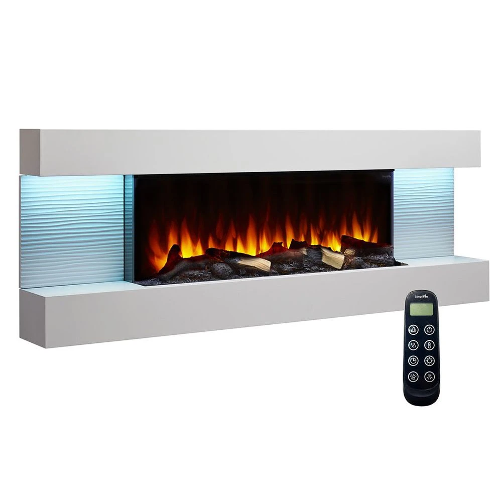 SimpliFire SF-FORMAT36-SF-FM60-WH Format 36-Inch Wall Mount Electric Fireplace With 60-Inch Floating Mantel 3 SimpliFire SF-FORMAT36-SF-FM60-WH Format 36-Inch Wall Mount Electric Fireplace With 60-Inch Floating Mantel