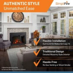 SimpliFire SF-INS25-IN 25-Inch Electric Fireplace Insert 10 SimpliFire SF-INS25-IN 25-Inch Electric Fireplace Insert -Lennox Fires Shop sf ins25 c 07 23
