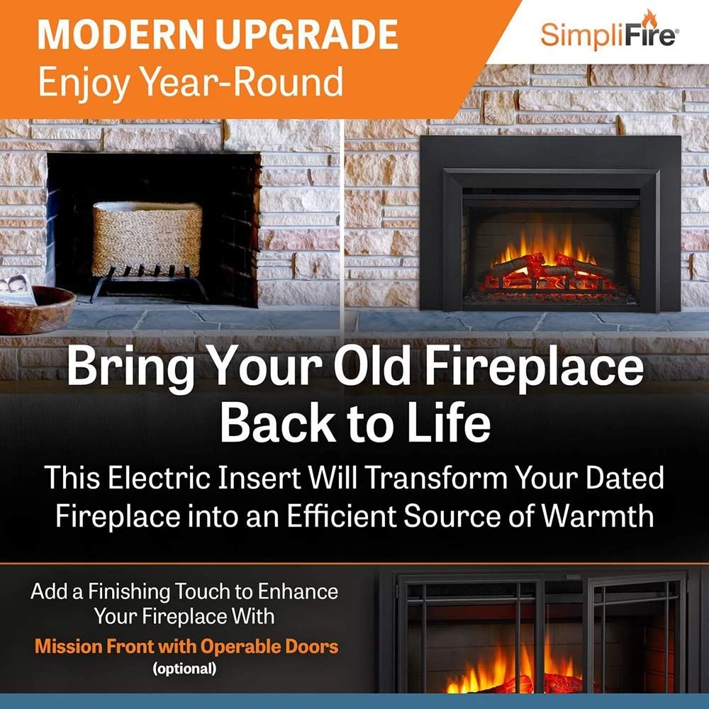 SimpliFire SF-INS30 30-Inch Built-In Electric Fireplace 4 SimpliFire SF-INS30 30-Inch Built-In Electric Fireplace - Image 2