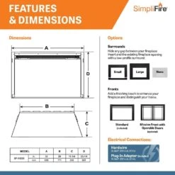 SimpliFire SF-INS35 35-Inch Built-In Electric Fireplace 14 SimpliFire SF-INS35 35-Inch Built-In Electric Fireplace -Lennox Fires Shop sf ins35 f 07 23