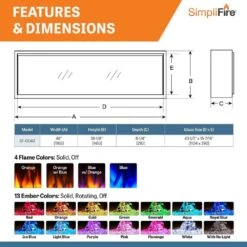 SimpliFire Forum 43-Inch Outdoor Electric Fireplace 14 SimpliFire Forum 43-Inch Outdoor Electric Fireplace -Lennox Fires Shop sf od43 f 07 23