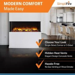 SimpliFire SF-SCT Scion Trinity 3-Sided Linear Electric Fireplace 10 SimpliFire SF-SCT Scion Trinity 3-Sided Linear Electric Fireplace -Lennox Fires Shop sf sct43 bk c 07 23