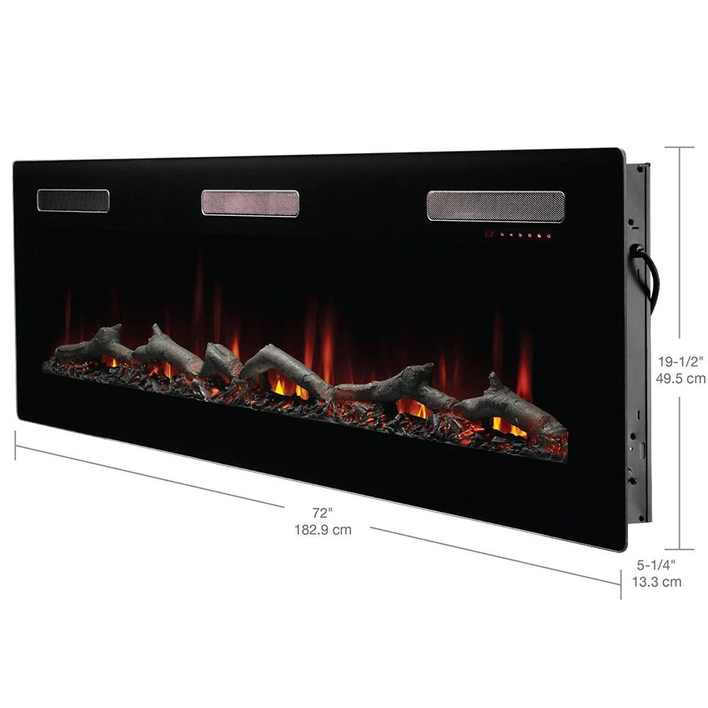 Dimplex SIL72 Sierra Series Wall Mount/Built-In Linear Electric Fireplace, 72-Inch 4 Dimplex SIL72 Sierra Series Wall Mount/Built-In Linear Electric Fireplace, 72-Inch - Image 2