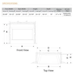 Monessen VFI33L Solstice 33-Inch Vent-Free Gas Insert With Log Set 9 Monessen VFI33L Solstice 33-Inch Vent-Free Gas Insert With Log Set -Lennox Fires Shop solstice specs a 01 21