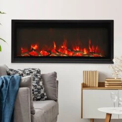 Amantii Symmetry Extra Slim Built-In Smart Electric Fireplace