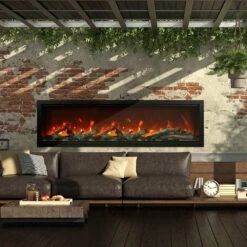 Amantii Symmetry Extra Tall Indoor/Outdoor Built-In Smart Electric Fireplace -Lennox Fires Shop sym74xt ls a 02 21