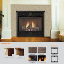 Monessen VFC32L Symphony 32-Inch Vent-Free Gas Fireplace With 7-Piece Log Set 8 Monessen VFC32L Symphony 32-Inch Vent-Free Gas Fireplace With 7-Piece Log Set -Lennox Fires Shop symphony features a 01 21