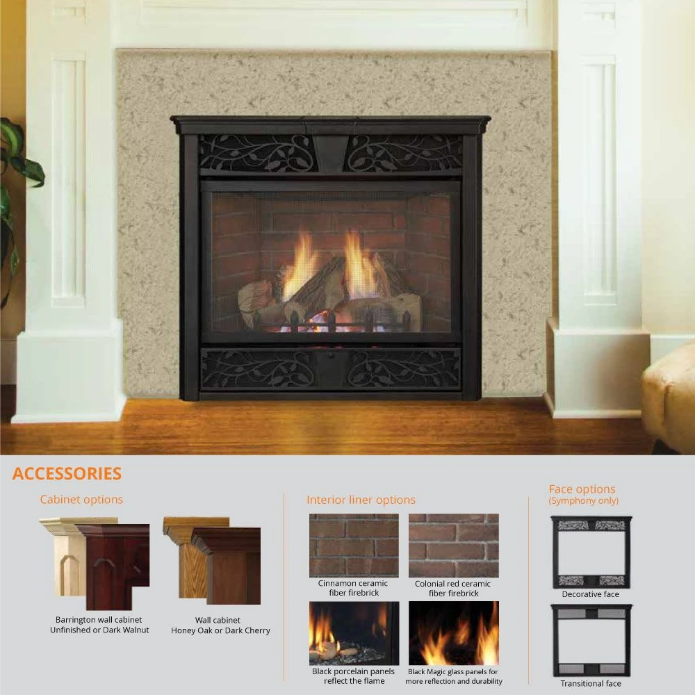 Monessen VFC32L Symphony 32-Inch Vent-Free Gas Fireplace With 7-Piece Log Set 5 Monessen VFC32L Symphony 32-Inch Vent-Free Gas Fireplace With 7-Piece Log Set - Image 3
