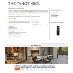 Sierra Flame TAHOE-45 45-Inch Tahoe Outdoor Vent-Free Linear Built-In Gas Fireplace With Electronic Ignition, Remote Control And Media Set 8 Sierra Flame TAHOE-45 45-Inch Tahoe Outdoor Vent-Free Linear Built-In Gas Fireplace With Electronic Ignition, Remote Control And Media Set -Lennox Fires Shop tahoe config c 11 22