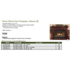 Empire White Mountain Hearth DVD36FP Tahoe Direct Vent Deluxe Fireplace, 36-Inches 17 Empire White Mountain Hearth DVD36FP Tahoe Direct Vent Deluxe Fireplace, 36-Inches -Lennox Fires Shop tahoe deluxe 36 specs
