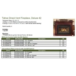 Empire White Mountain Hearth DVD42FP Tahoe Direct Vent Deluxe Fireplace, 42-Inches 17 Empire White Mountain Hearth DVD42FP Tahoe Direct Vent Deluxe Fireplace, 42-Inches -Lennox Fires Shop tahoe deluxe 42
