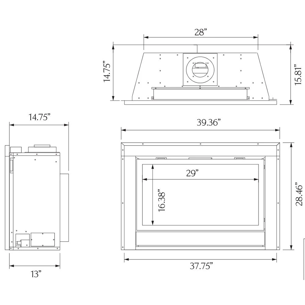 Sierra Flame THOMPSON-36-DELUXE 36-Inch Thompson Deluxe Direct Vent Built-In Gas Fireplace With Log Set 6 Sierra Flame THOMPSON-36-DELUXE 36-Inch Thompson Deluxe Direct Vent Built-In Gas Fireplace With Log Set - Image 4