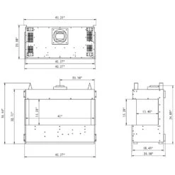 Sierra Flame TOSCANA-38 38-Inch Toscana 3-Sided Direct Vent Built-In Linear Gas Fireplace 11 Sierra Flame TOSCANA-38 38-Inch Toscana 3-Sided Direct Vent Built-In Linear Gas Fireplace -Lennox Fires Shop toscana spec 38 11 22