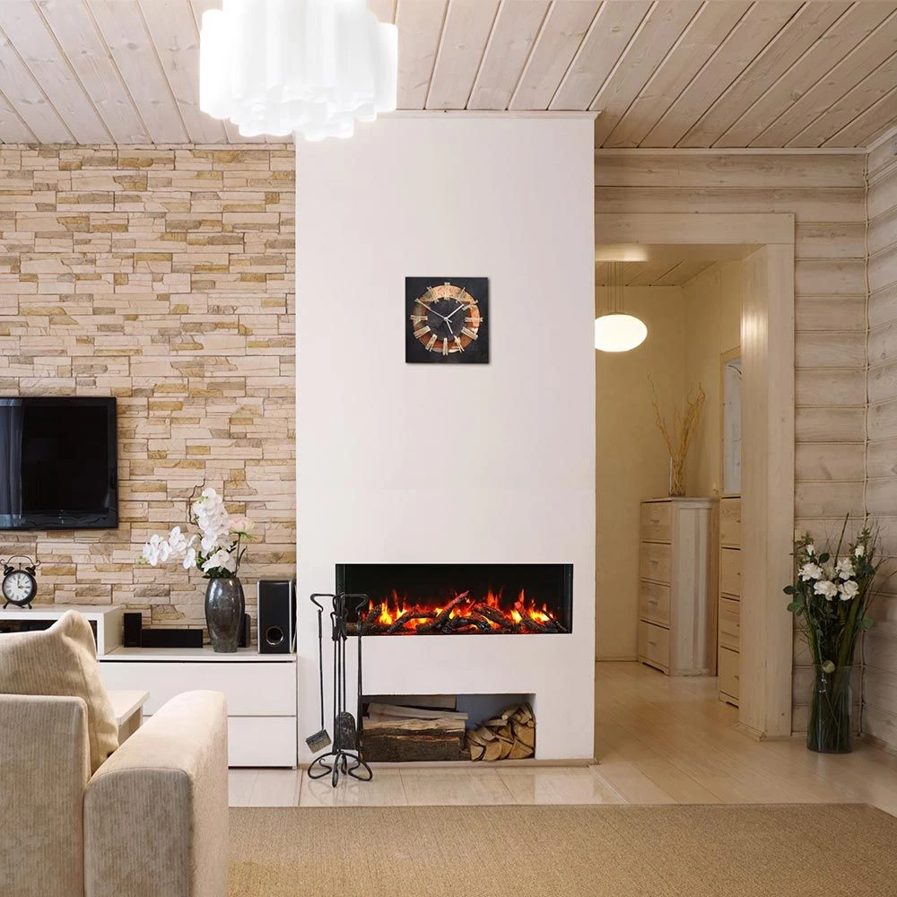 Amantii Tru-View Slim Indoor/Outdoor Built-In 3-Sided Smart Electric Fireplace 4 Amantii Tru-View Slim Indoor/Outdoor Built-In 3-Sided Smart Electric Fireplace - Image 2