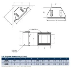 Empire White Mountain Hearth VFP32BPxx Vail Ventless Premium Fireplace With Gas Log Set, 32-Inches -Lennox Fires Shop vail fireplace dimensions