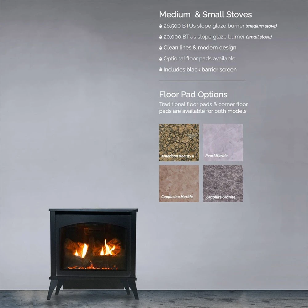 Empire White Mountain Hearth VFD30MS Spirit Steel Ventless Gas Stove With Contour Burner And Log Set, 28.25-Inches 5 Empire White Mountain Hearth VFD30MS Spirit Steel Ventless Gas Stove With Contour Burner And Log Set, 28.25-Inches - Image 3